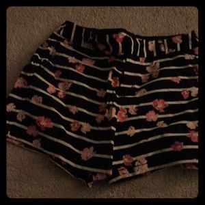 EUC Elle Black Floral Shorts